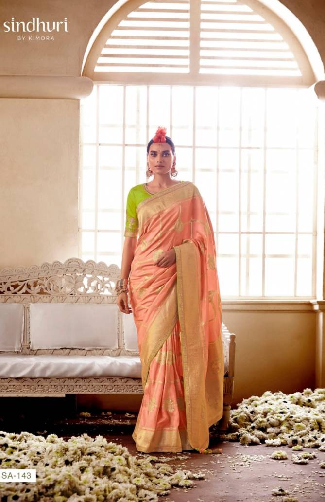 Kimora Sindhuri Meenakari Wholesale Wedding Wear SIlk Saree
